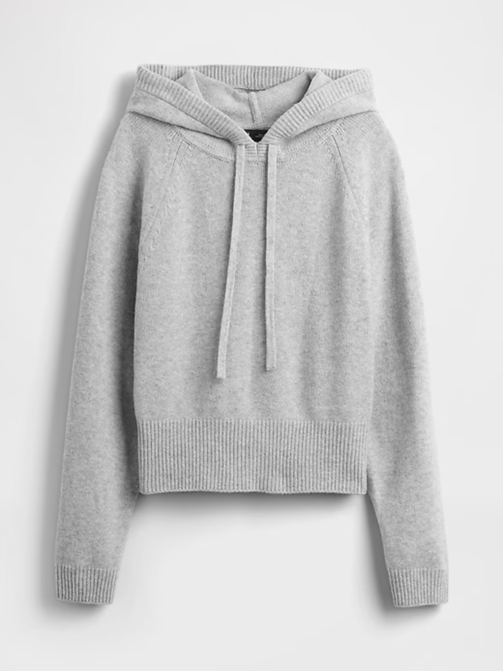 Cozy Gray Knitted Oversized Boxy Hooded Sweater